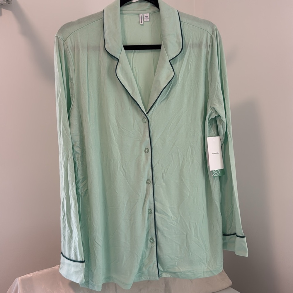 Nordstrom Light mint  Pajama Set NWT - Picture 2 of 7